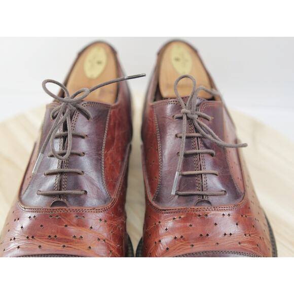 Lorenzo Banfi‎ 9.5 M Mens Shoes Leather Hand Made 2 Tone Made In Italy main image 9